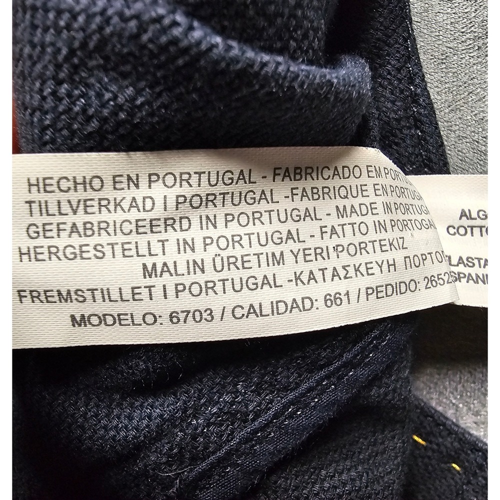 Massimo Dutti Womens L Navy Blue Cropped Trench Jacket Cotton Made in Portugal - Picture 9 of 9